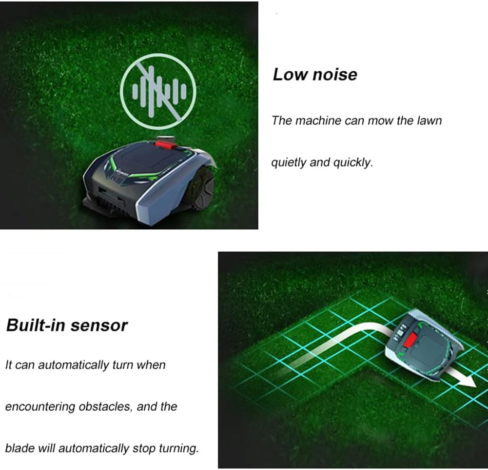 Robot Lawnmower for Lawns up to 1500M2 with 25% Slope, Ultra Quiet, Intelligent Satellite Navigation Lawn Mower Robot for Large Lawns That Mows by Itself Diy