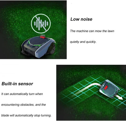 Robot Lawnmower for Lawns up to 1500M2 with 25% Slope, Ultra Quiet, Intelligent Satellite Navigation Lawn Mower Robot for Large Lawns That Mows by Itself Diy