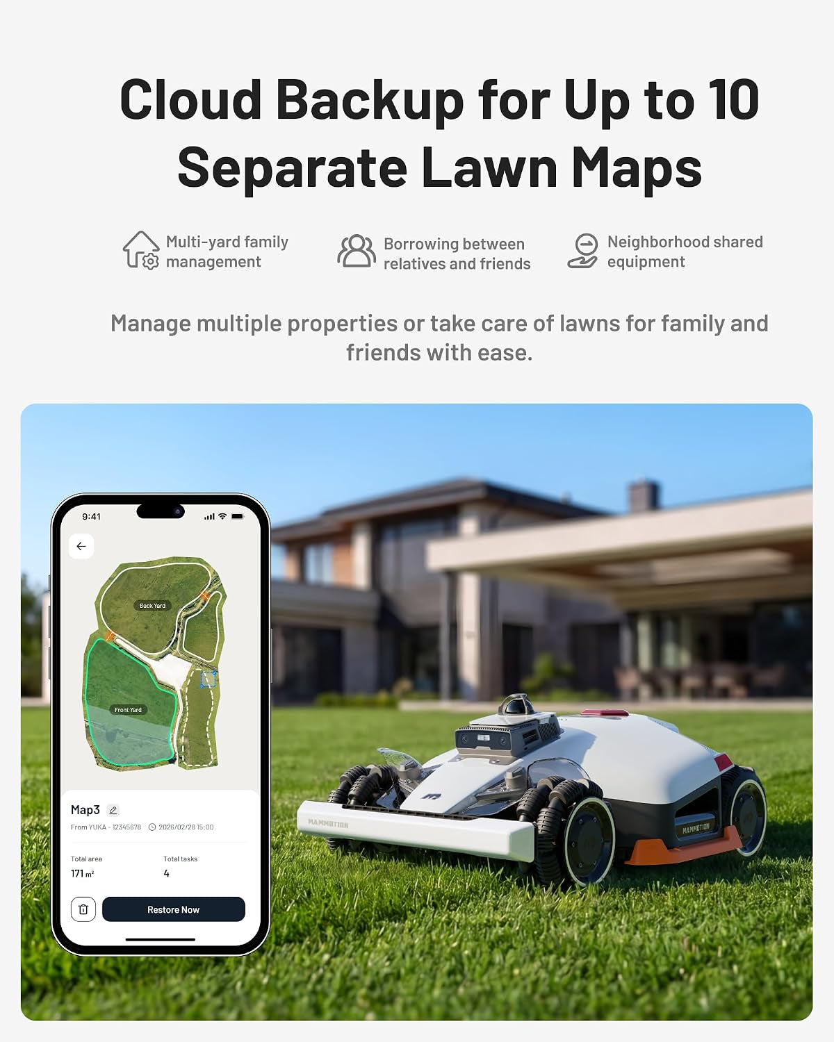 LUBA 3 AWD 3000 Robotic Lawnmower without Boundary