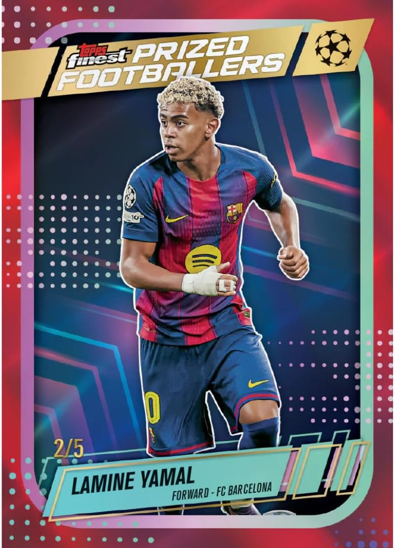 Topps Finest UEFA Club Competitions 2025/26 - Hobby Box - Guarantees 2 Autograph Cards- Factory Sealed