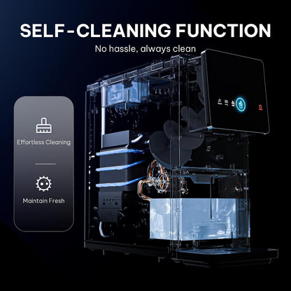 Nugget Ice Maker Countertop, Auto Drop Ice, Self Cleaning Ice Machine, 40 Lbs/24H Soft Chewable Ice, Self Dispensing Nugget Ice Maker for Home, Kitchen and Party