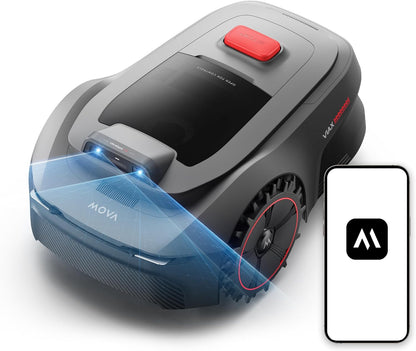 Viax 300 Robot Lawnmower without Boundary, Recommended 300 ㎡, Ai-Assisted Auto Mapping, U-Shape Path Planning, Dual-Vision Obstacle Avoidance, Edge Cutting, Complex Terrain, App Control