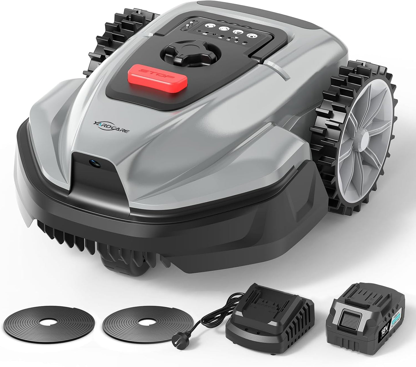 V3 Robot Lawn Mower with Vision Navigation, 150+ Obstacle Detection and App Control, 50 Db Quiet, with Spiral Mowing Mode and Rain Sensor, Robotic Lawn Mower for Small to Medium‑Sized Gardens