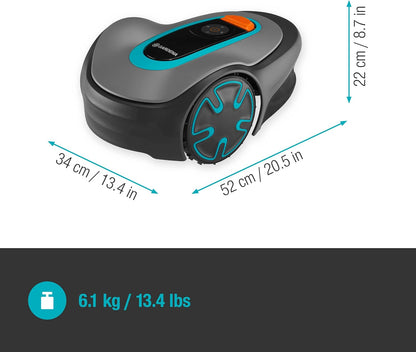 Robotic Mower SILENO Minimo 250 M²: Intelligent Lawn Mower with Excellent Connectivity, Programmable with the  Bluetooth® App, Version with UK Plug(15201-28)