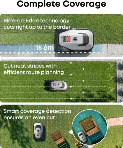 Robot Lawn Mower, C15 without Boundary with Garage, 500 M² Coverage