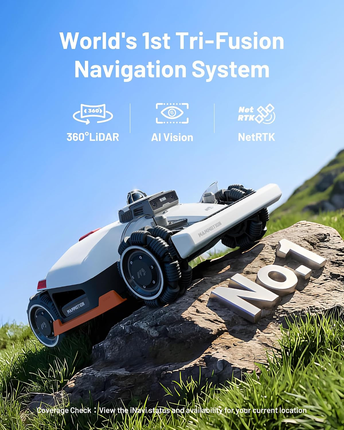 LUBA 3 AWD 3000 Robotic Lawnmower without Boundary