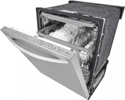 LG LDTS5552S Top Control Dishwasher with Quadwash, Truesteam, Dynamic Dry, 3Rd Rack, 46 Dba, Printproof Stainless Steel