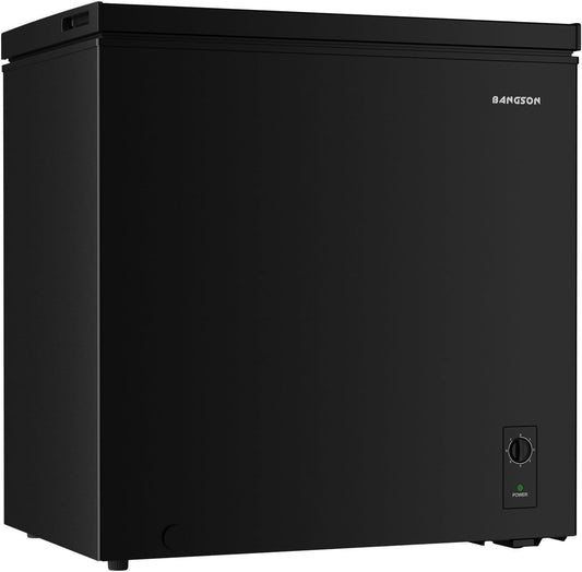 7.1 Cu.Ft Chest Freezer for Apartment, Black | Deep Freezer with Adjustable Thermostat, Top Open Door Freezer with Removable Basket, Low Noise for Kitchen, Office