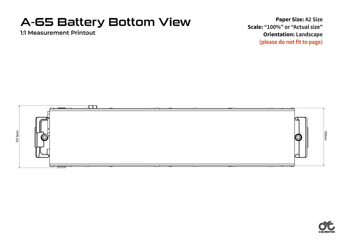 CYC A65 A-Series 65v 20AH Ebike Battery
