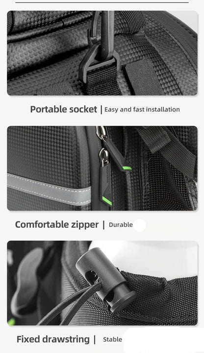 Electrify Bike Rear Rack Bag with Integrated Panniers