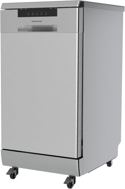 Portable Dishwasher, Ss/Platinum | Dishwasher with Wheels, 19In Wide, 8 Place Settings Capacity