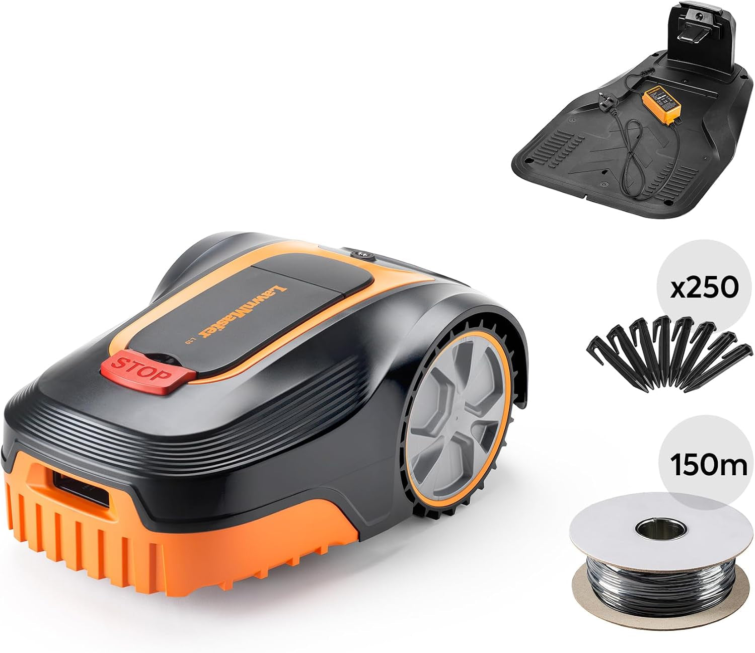 L10 Robot Lawnmower with Charging Station & Boundary Wire, 400M2