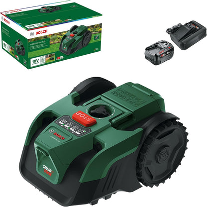 Cordless Robot Lawn Mower VISIMOW18V-100 (For Lawns up to 100 M², Cutting Width: 16 Cm, Height of Cut: 20-60 Mm, Incl Battery and Charger)