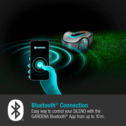 Robotic Mower SILENO Minimo 250 M²: Intelligent Lawn Mower with Excellent Connectivity, Programmable with the  Bluetooth® App, Version with UK Plug(15201-28)
