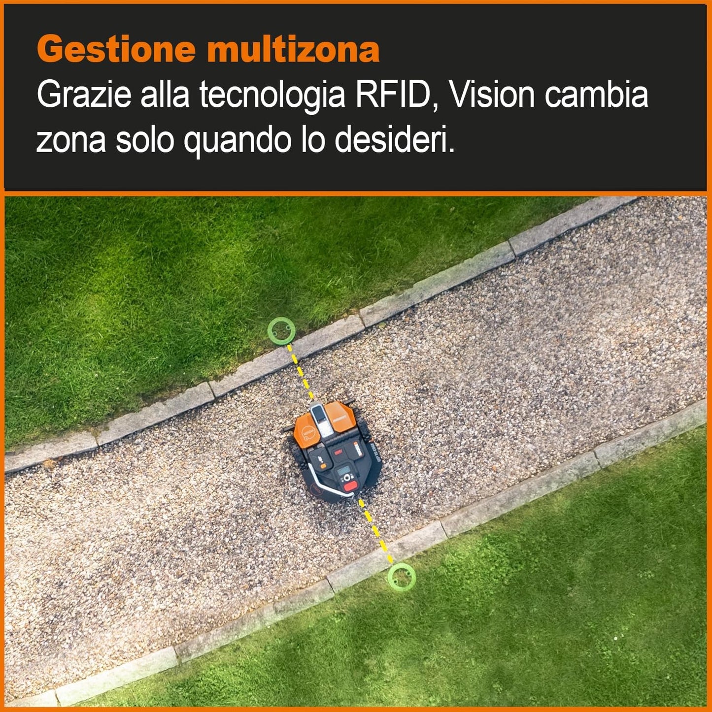 Landroid L WR148E Robot Lawn Mower for Large Gardens up to 800M2 / Automatic Robotic Lawn Mower for Manicured Lawn with Application Control, Wifi Connectivity