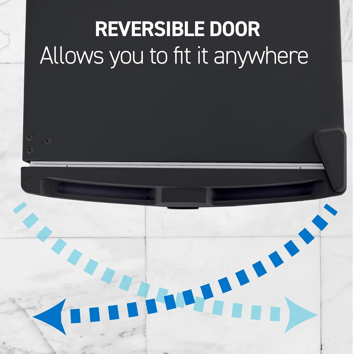 Upright Freezer, Stand up Freezer 6 Cu Ft with Reversible Door, Black | 5 Fixed Freezer Shelves, Reversible Door, Adjustable Thermostat, Manual Defrost