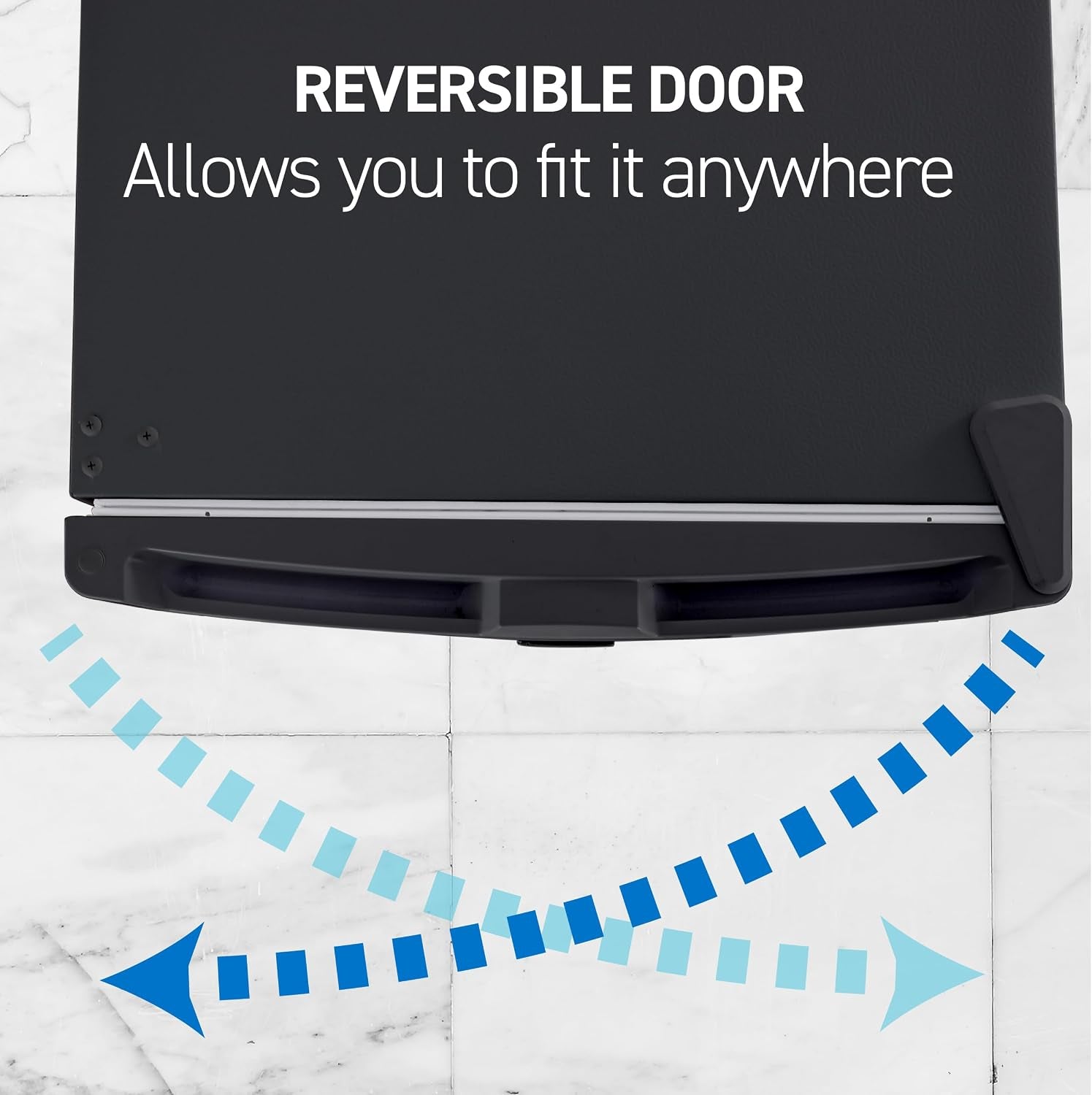 Upright Freezer, Stand up Freezer 6 Cu Ft with Reversible Door, Black | 5 Fixed Freezer Shelves, Reversible Door, Adjustable Thermostat, Manual Defrost