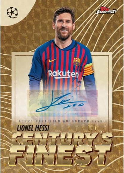 Topps Finest UEFA Club Competitions 2025/26 - Hobby Box - Guarantees 2 Autograph Cards- Factory Sealed