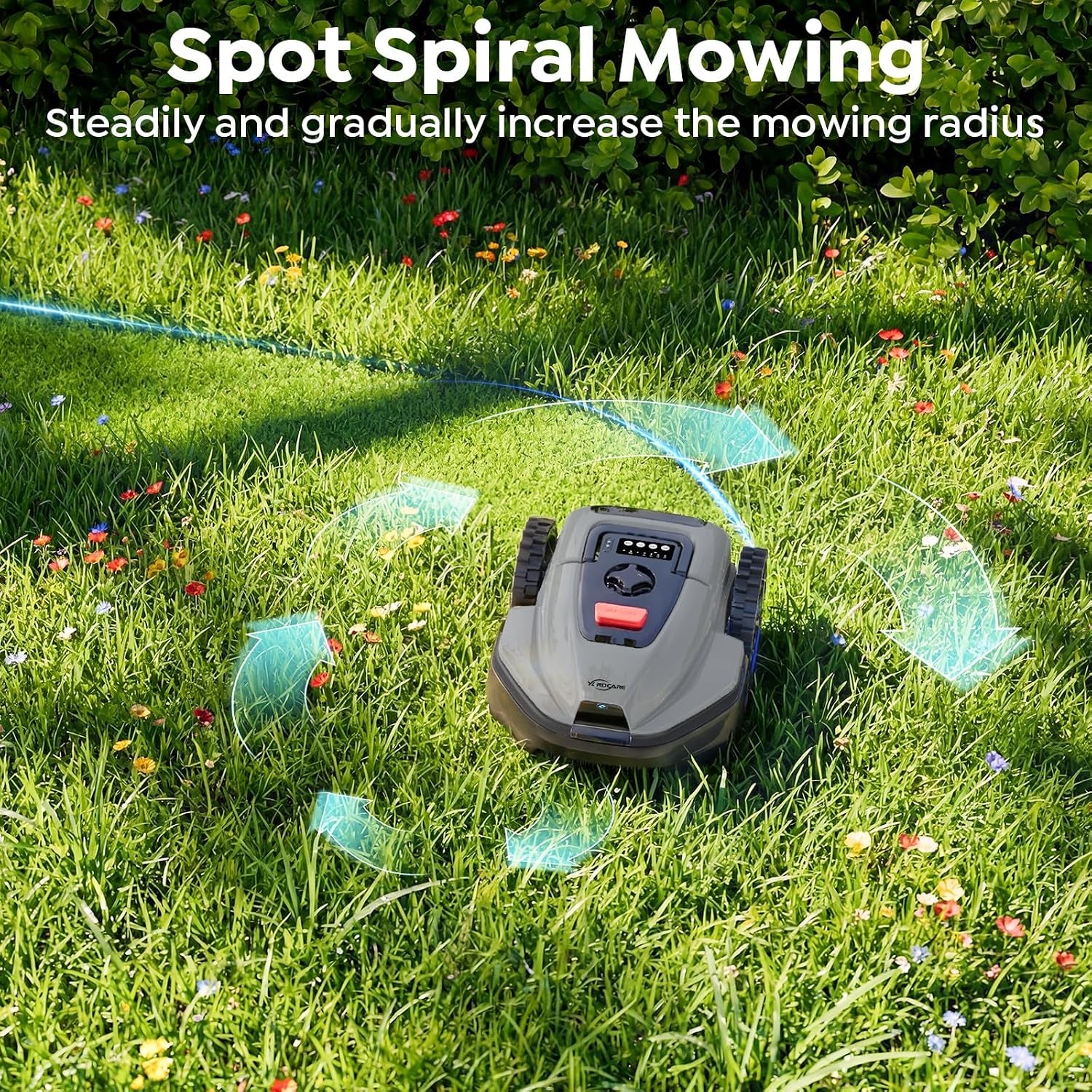 V3 Robot Lawn Mower with Vision Navigation, 150+ Obstacle Detection and App Control, 50 Db Quiet, with Spiral Mowing Mode and Rain Sensor, Robotic Lawn Mower for Small to Medium‑Sized Gardens