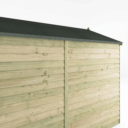 WALTONS 8X6 Overlap Storage Shed | Apex Roof | 7Mm Overlap Cladding | Wooden Garden Storage Shed | Felt and Fixings Included (8 X 6 Double Door No Windows)