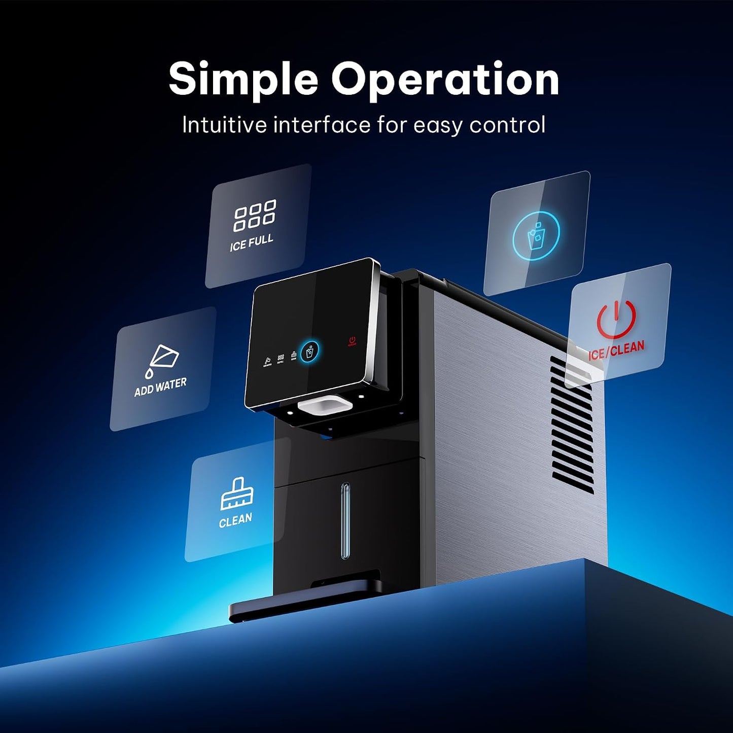 Nugget Ice Maker Countertop, Auto Drop Ice, Self Cleaning Ice Machine, 40 Lbs/24H Soft Chewable Ice, Self Dispensing Nugget Ice Maker for Home, Kitchen and Party