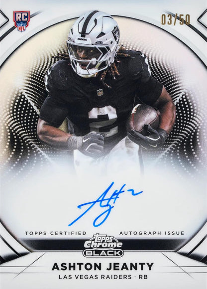 2025 Topps Chrome Black Football Hobby Box | 1 Auto per Box | 2025 Topps Chrome Black Football Hobby Box