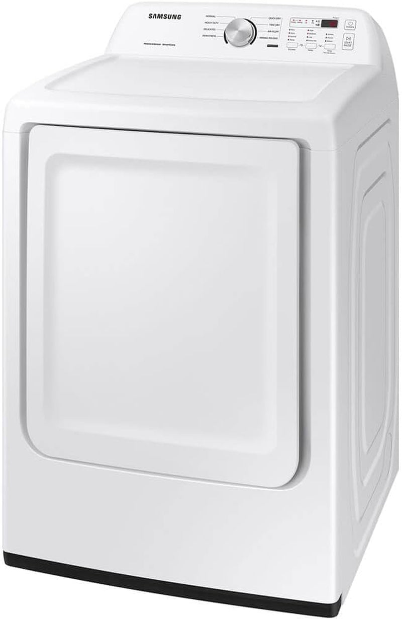 Samsung 7.2 Cu. Ft. Capacity Top Load Electric Dryer with Sensor Dry, White, DVE45T3200W/A3