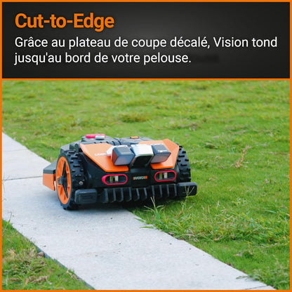 WR202E Landroid Vision Robotic Lawn Mower – 250M² Patented AIA Mowing Multi-Zone, Auto Charging, 20V Powershare Battery, Rain Sensor, Cut-To-Edge Technology, App-Controlled, 2025 Model