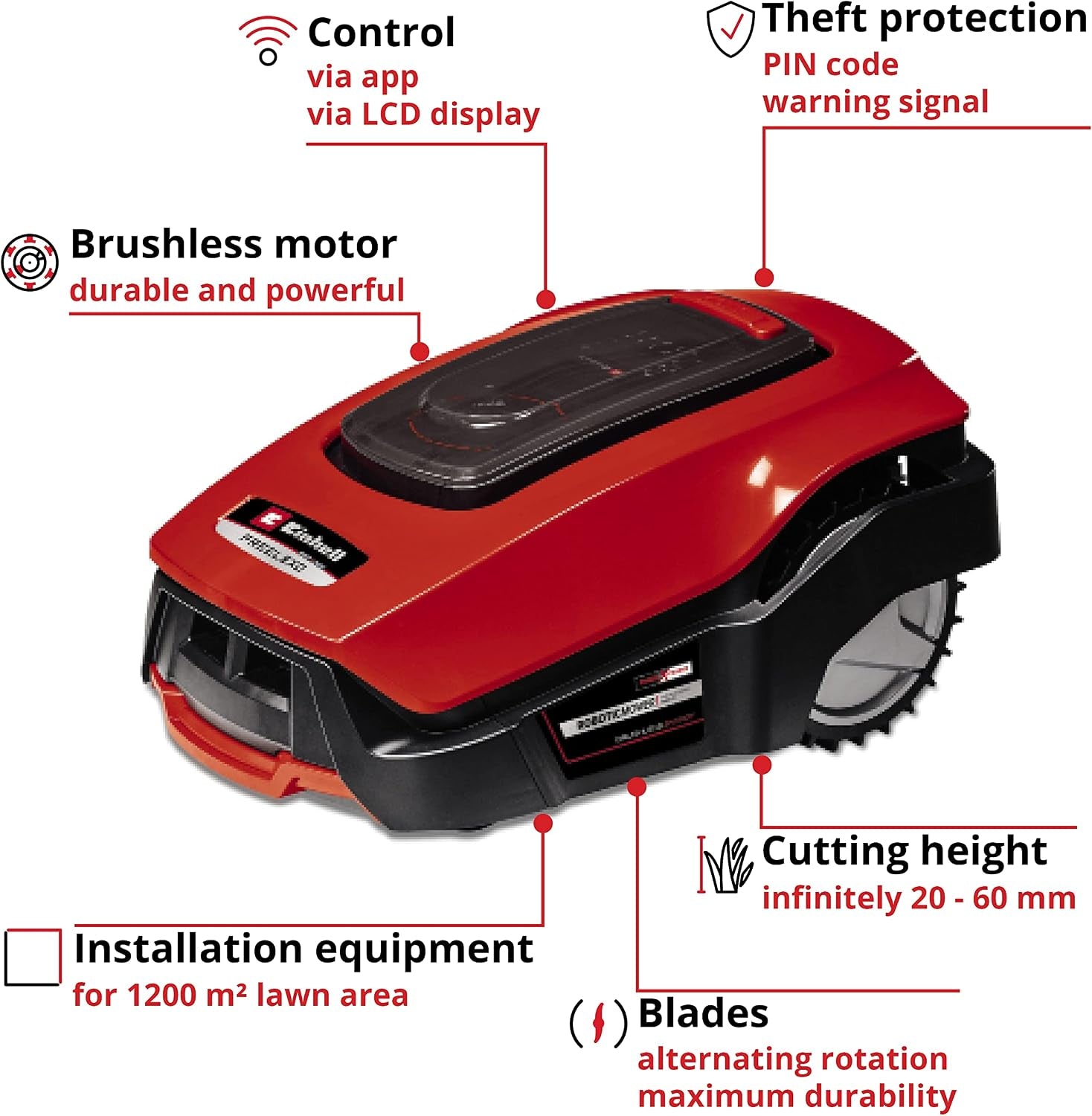 Robot Lawn Mower FREELEXO 1200 LCD BT