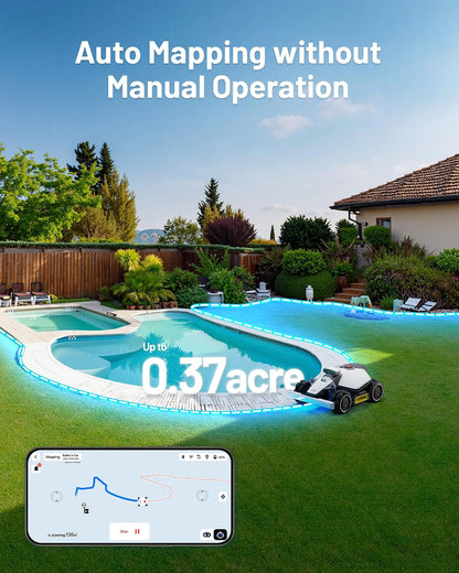 LUBA Mini AWD Robot Lawn Mower without Boundary,Auto Mapping Ultrasense AI Vision, 80% Gradient, 20-65 Mm Cutting Height (Lubaminiawd1500)