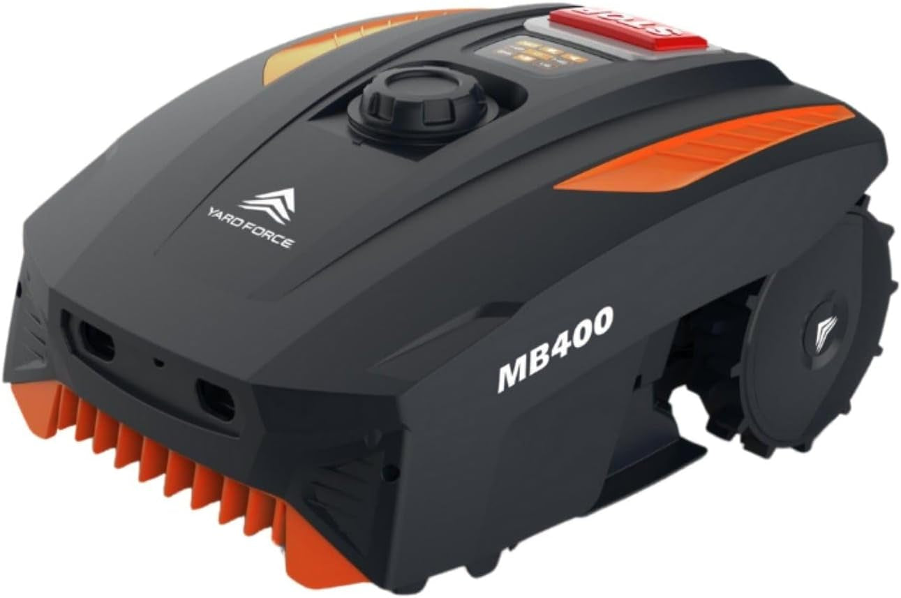 MB400 Robotic Lawn Mower – 20V Lithium Battery, 16Cm Adjustable Cutting Height 20–55Mm, Bluetooth App Control, Ideal for Lawns up to 400M²