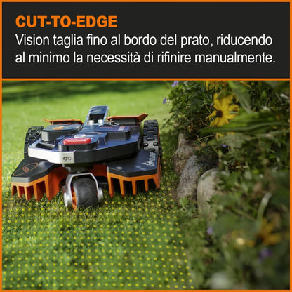Landroid L WR148E Robot Lawn Mower for Large Gardens up to 800M2 / Automatic Robotic Lawn Mower for Manicured Lawn with Application Control, Wifi Connectivity