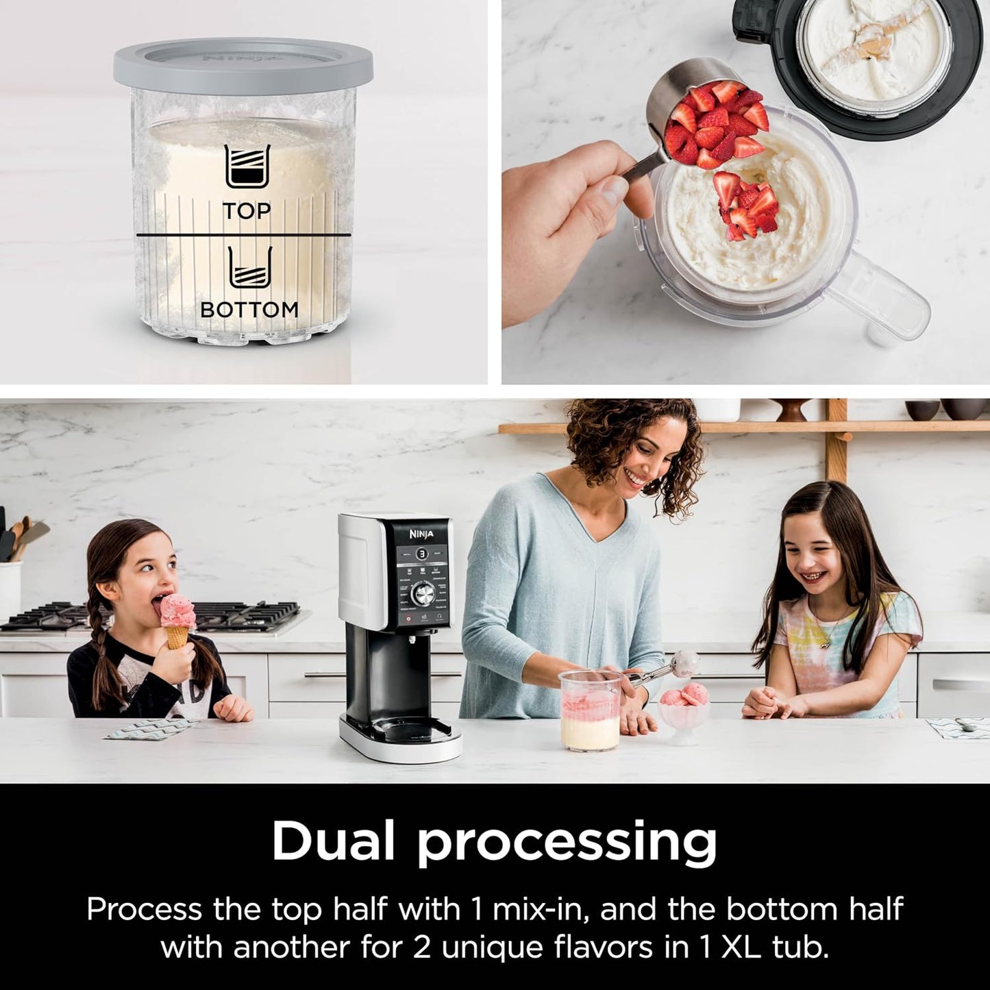 Ninja Creami Deluxe Ice Cream & Frozen Treat Maker, Includes (4) Family-Sized 24 Oz. Tubs, for Ice Cream, Sorbet, Milkshakes, Frozen Yogurt, & More, 11-In-1, XL Capacity, Silver