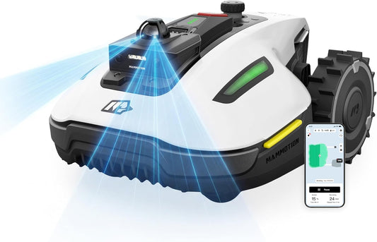 YUKA Mini 2 1000H Robotic Lawn Mower, 360° Lidar+Ai Vision | Wire Free for 0.25 Acre, 45% Slope, Smart Battery Management, Cutting Heights 2.0"-3.5"