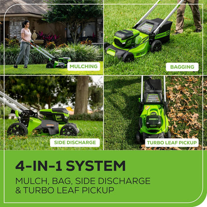 Greenworks 60V 21 in Push Lawn Mower, 5.0 Ah Battery and Charger
