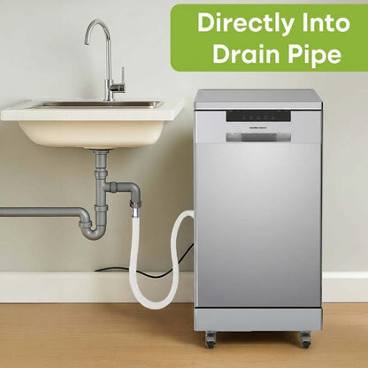 Portable Dishwasher, Ss/Platinum | Dishwasher with Wheels, 19In Wide, 8 Place Settings Capacity