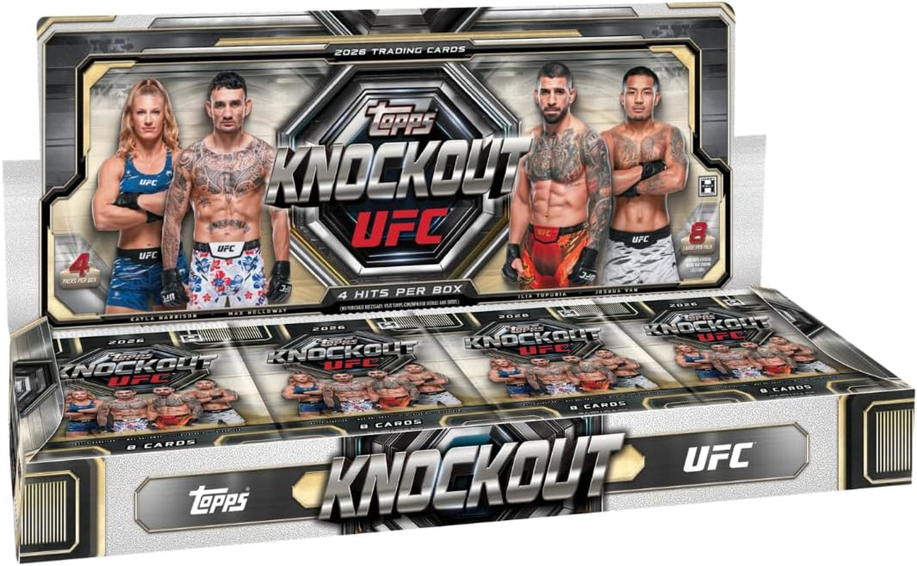 2026 Topps Knockout UFC - Hobby Box - Guarantees 3 Premium Autograph Cards- 4 Hits per Box - Factory Sealed