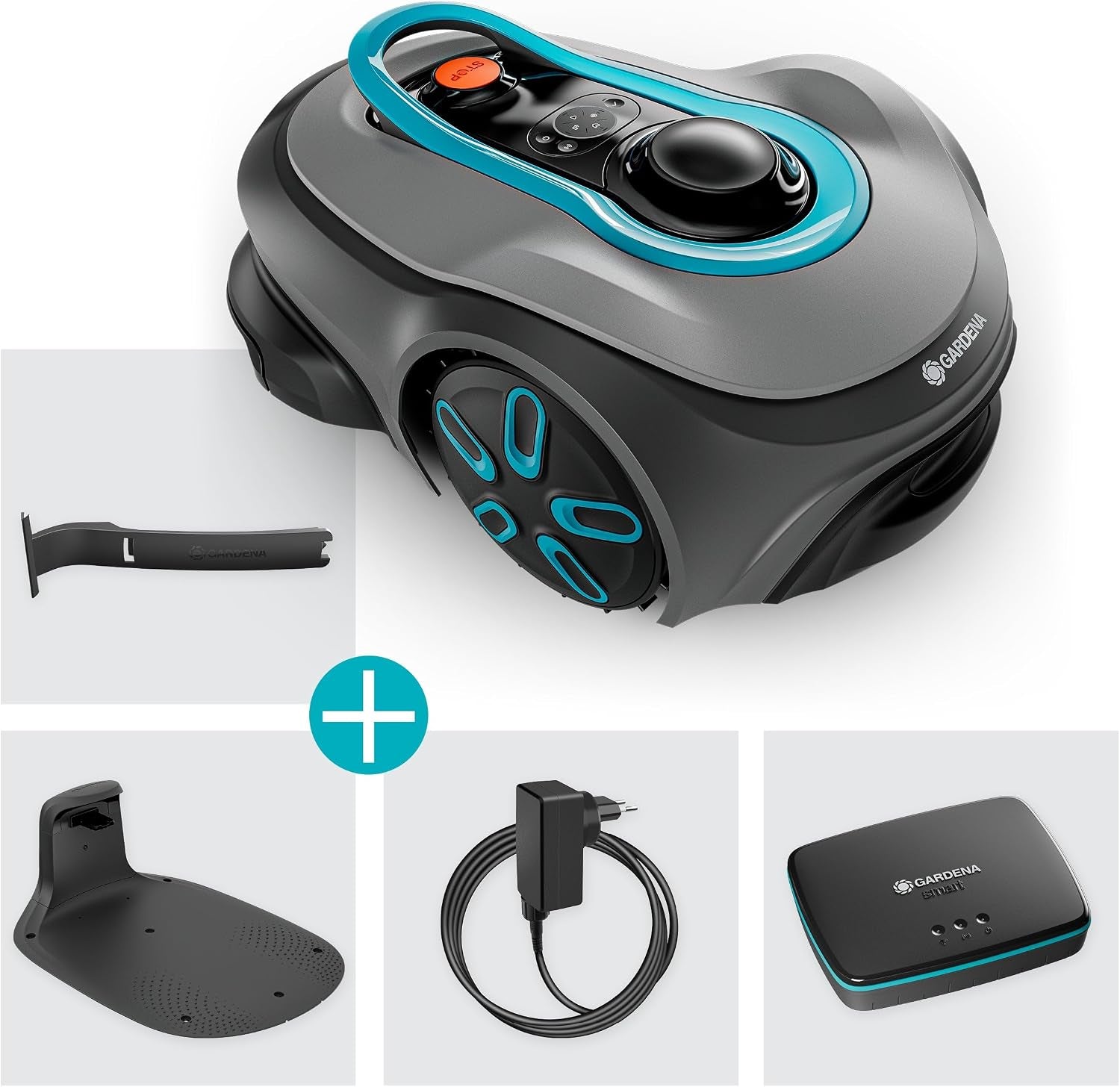 Smart SILENO Free Set 1200 M² Robotic Lawnmower, Wireless, for Lawns up to 1200 M², LONA Intelligence, without Boundary Wire, Quiet Operation, Intelligent Mower with App Control (19923-28)