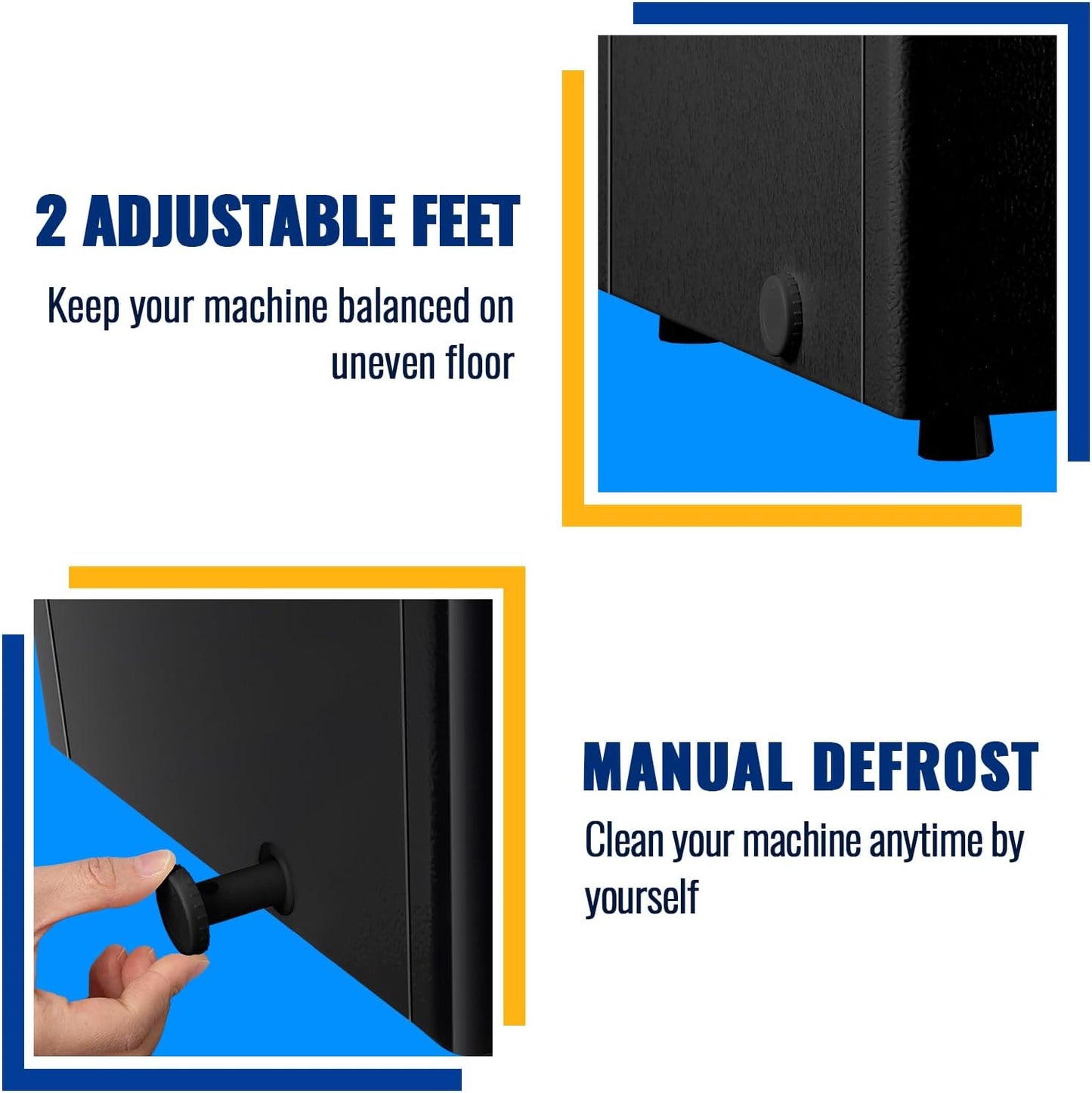 Chest Freezer 3.5 Cu.Ft Small Deep Freezer Top Door for Garage Black | Free-Standing Freezer with 2 Removable Baskets Adjustable 7 Thermostat Wheels & Adjustable Feet