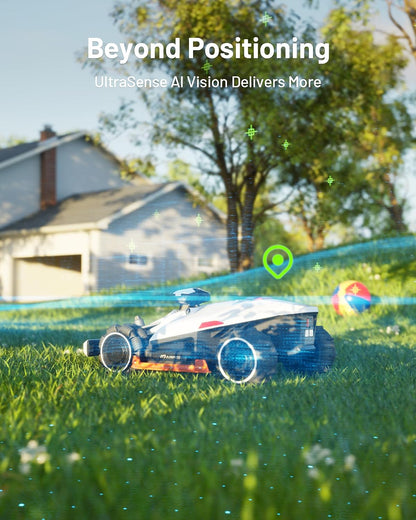 LUBA 2 AWD 3000X Robot Lawn Mower with Garage Combined, Netrtk+Vision, No RTK Antenna Required, Recommended 3000 M², Slopes at 80%, Cutting Height 25-70Mm, with 4G Module