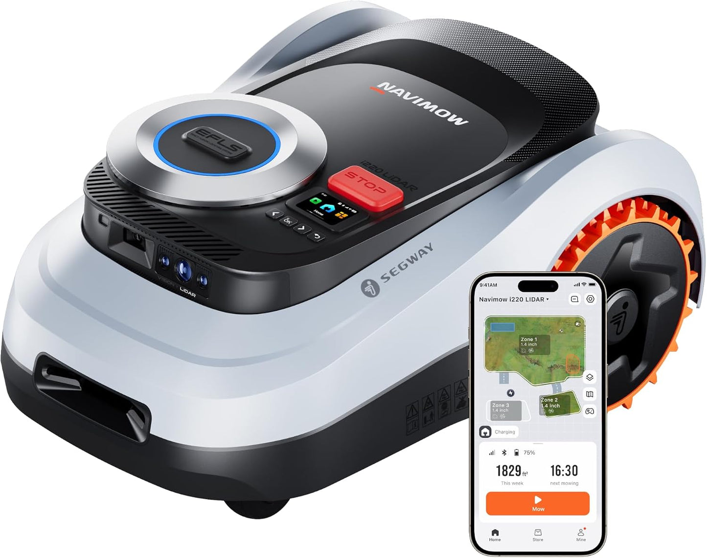 Segway  I220 Lidar Robotic Lawn Mower without Boundary, Rec. 2000 ㎡