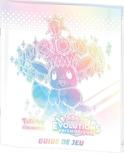 : Scarlet & Purple Elite Trainer Set - Prismatic Evolutions of the  TCG (1 Fully Illustrated Promo Card, 9 Booster Packs & Premium Game Accessories)
