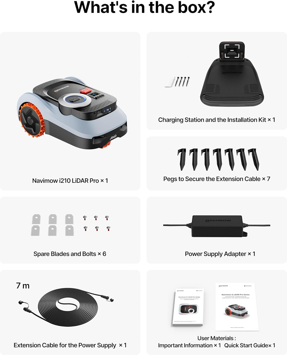 Segway  I210 Lidar Pro Robotic Lawn Mower, Rec. 1000 M²