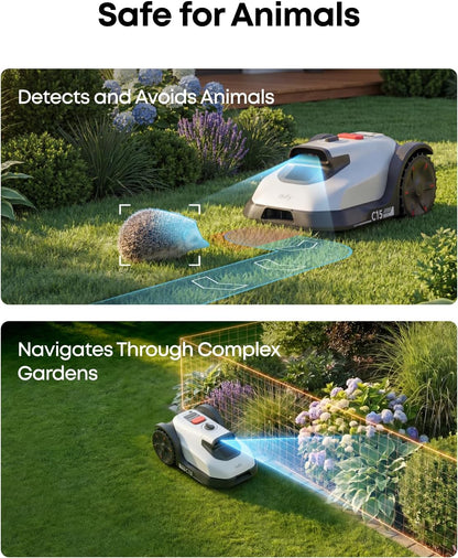 Robot Lawn Mower, C15 without Boundary with Garage, 500 M² Coverage