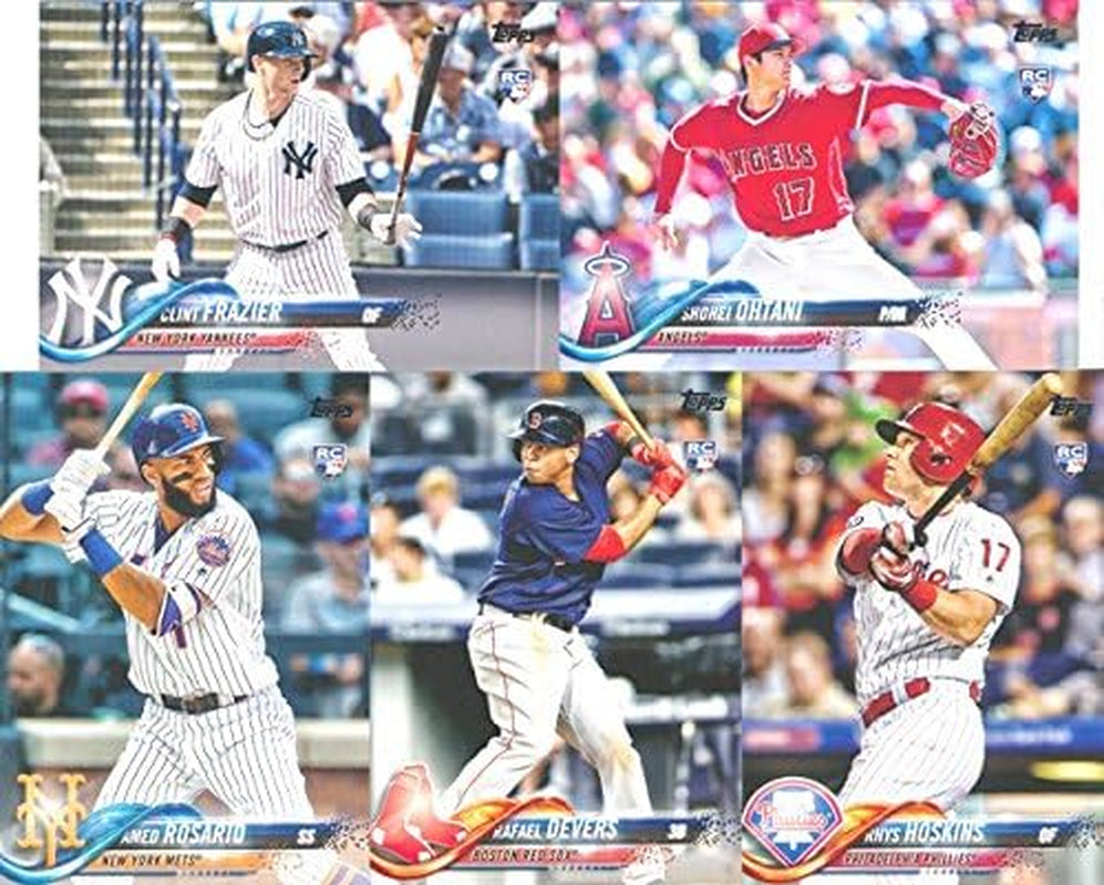 2018 Topps Baseball 708 Card Complete Factory Set with EXCLUSIVE CHROME ROOKIE RELIC! Includes Rookies of Ronald Acuna Jr, Gleyber Torres,Shohei Ohtani & More! Includes All Series 1 & 2 Cards!