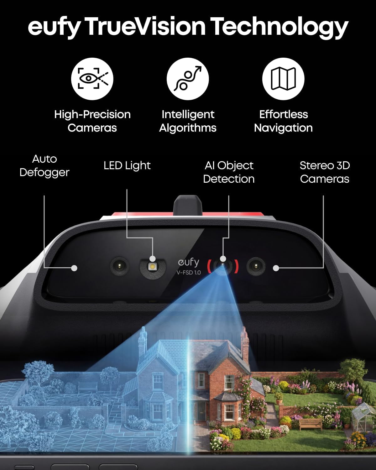 Robot Lawn Mower, C15 without Boundary with Garage, 500 M² Coverage