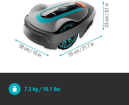 Smart SILENO City Robot Lawn Mower 500 M² Set: Innovative LONA AI Technology, Adjustment via App, Sensorcontrol, for Slopes up to 35%, Smart Gateway, Version with UK Plug(19602-68)