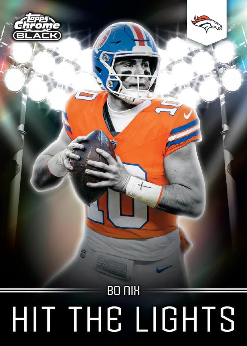 2025 Topps Chrome Black Football Hobby Box | 1 Auto per Box | 2025 Topps Chrome Black Football Hobby Box