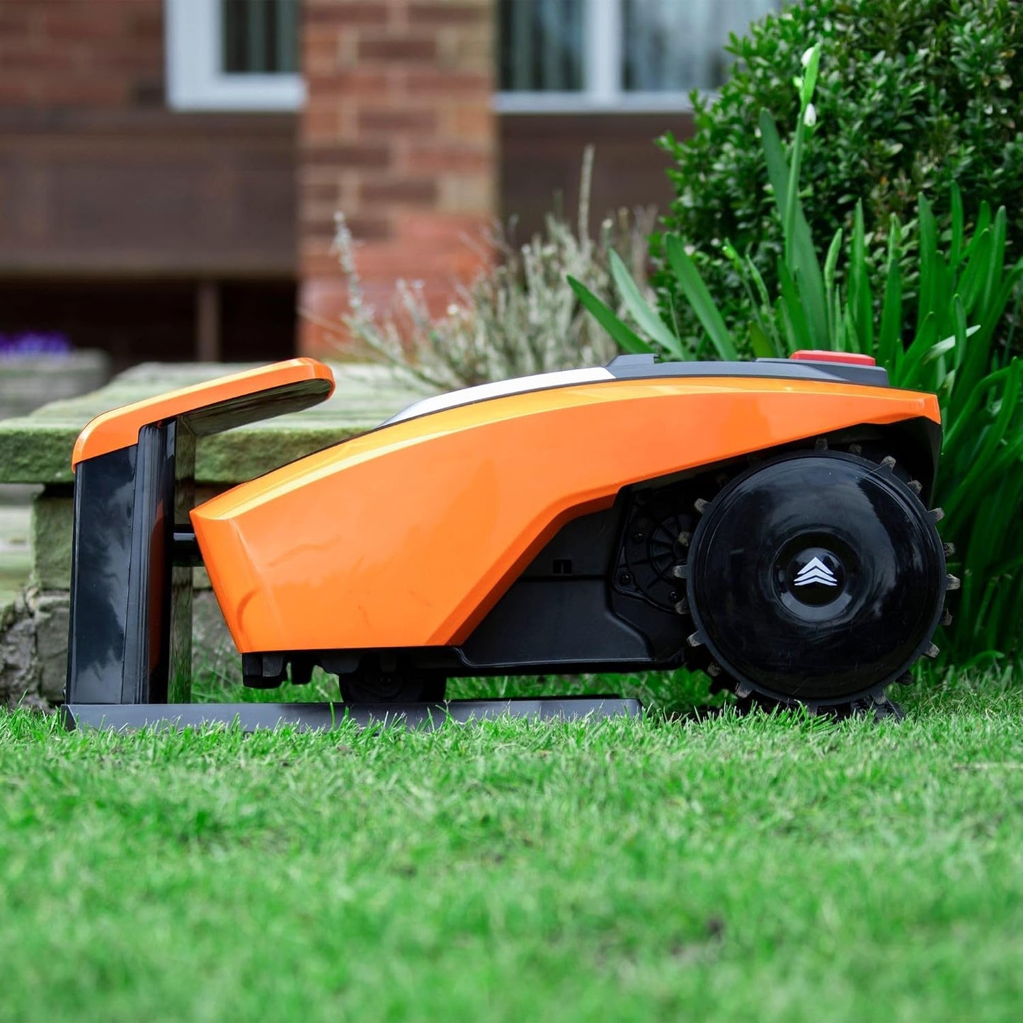 Easymow 260B Robotic Lawnmower with Additional Protection with Built-In Sensors: Lift, Obstacle, Turnover, Tilt for Lawns, Orange, 260 M²