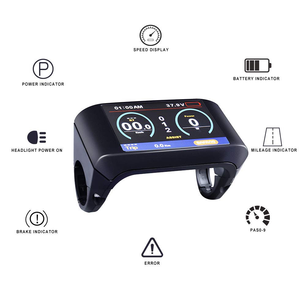 750C Color Display for CYC Mid-drive Motors 36-72v